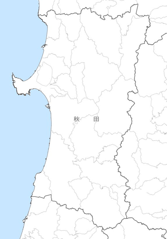 秋田県の地図・場所