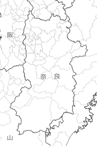奈良県の地図・場所