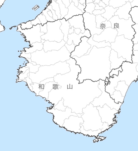 和歌山県の地図・場所