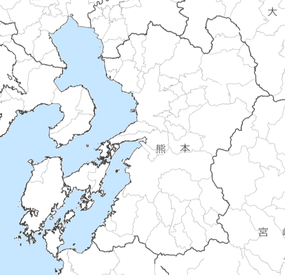 熊本県の地図・場所